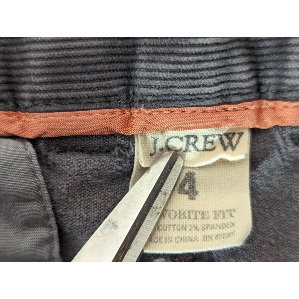 J. Crew Favorite Fit Jeans Womens Sz 4 Corduroy Gray Wide Leg Flared Stretch Y2K - Picture 3 of 14